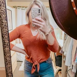 Burnt Orange Madewell Top!